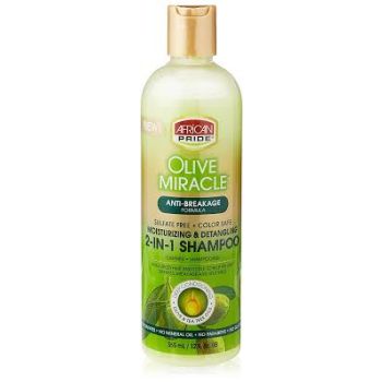 African Pride Olive Miracle Anti-Breakage 2 in 1 Shampoo 355ml