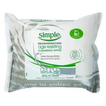 Simple Age Resisting cleansing wipes 25s