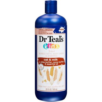 Dr Teal'S Kids 3-In-1 Bubble Bath,Body Wash & Shampoo Oat & Milk 591 ml