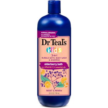 Dr Teal'S Kids 3-In-1 Bubble Bath,Body Wash & Shampoo Elderberry Bath 591 ml