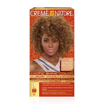 Creme of Nature Exotic Shine Color With Argan Oil 9.2 Light Caramel Brown