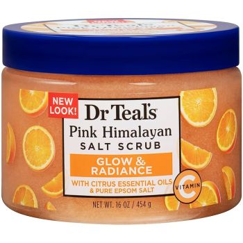 Dr Teal'S Pink Himalayan Salt Scrub Vitamin C Glow & Radiance 16 Oz