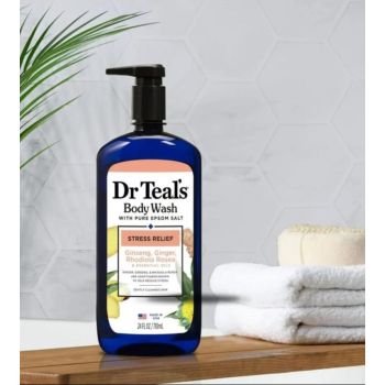Dr Teal'S Body Wash Stress Relief Ginseng,Ginger,Rhodiola Rosea 710 ml
